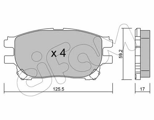 Cifam 822-615-0 Brake Pad Set, disc brake 8226150