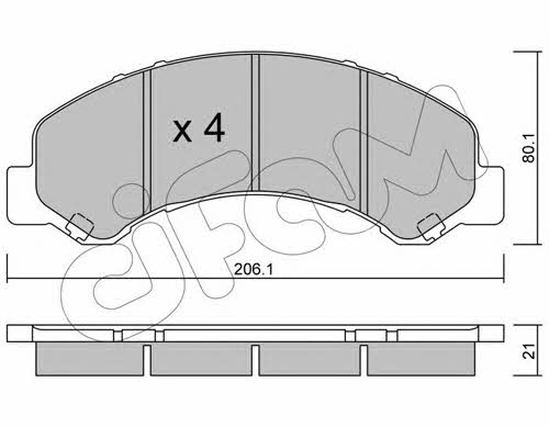 Cifam 822-621-0 Brake Pad Set, disc brake 8226210