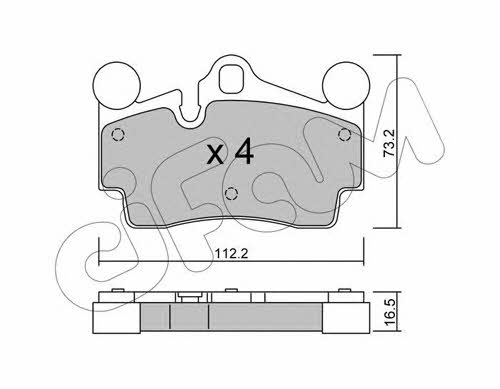 Cifam 822-655-0 Brake Pad Set, disc brake 8226550