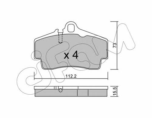 Cifam 822-658-0 Brake Pad Set, disc brake 8226580