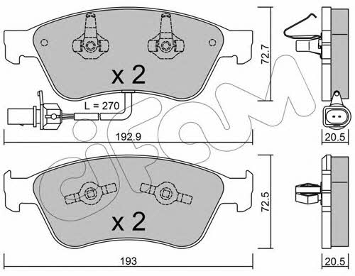 Cifam 822-662-0 Brake Pad Set, disc brake 8226620