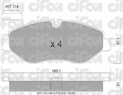 Cifam 822-671-2 Brake Pad Set, disc brake 8226712