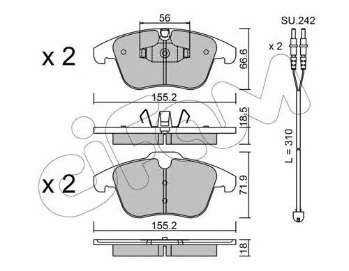 Cifam 822-675-5K Brake Pad Set, disc brake 8226755K