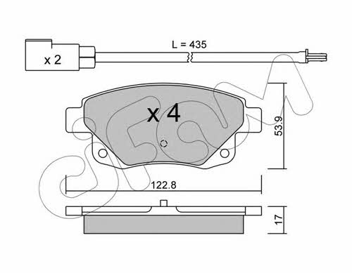 Cifam 822-681-0 Brake Pad Set, disc brake 8226810