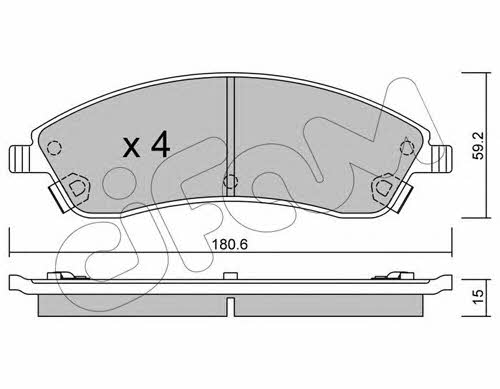 Cifam 822-699-0 Brake Pad Set, disc brake 8226990