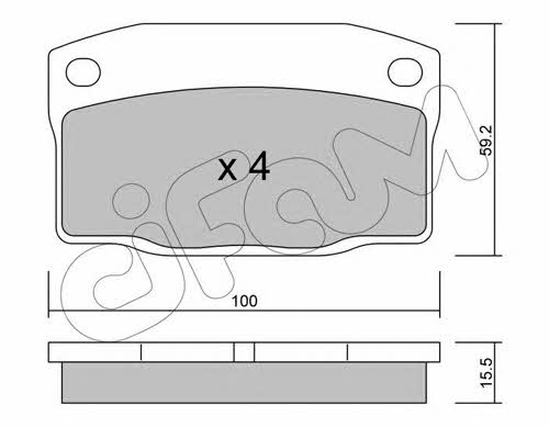 Cifam 822-726-0 Brake Pad Set, disc brake 8227260