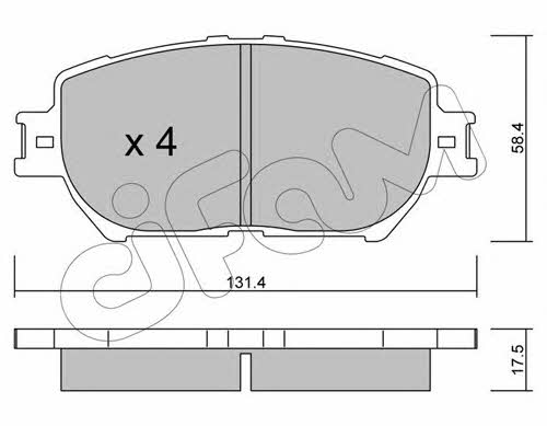 Cifam 822-751-0 Brake Pad Set, disc brake 8227510