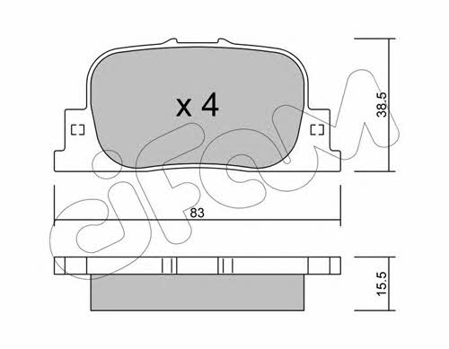 Cifam 822-752-0 Brake Pad Set, disc brake 8227520