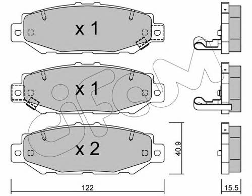 Cifam 822-759-0 Brake Pad Set, disc brake 8227590