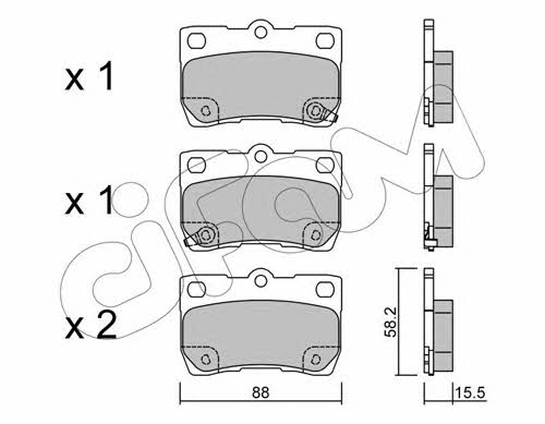 Cifam 822-761-0 Brake Pad Set, disc brake 8227610
