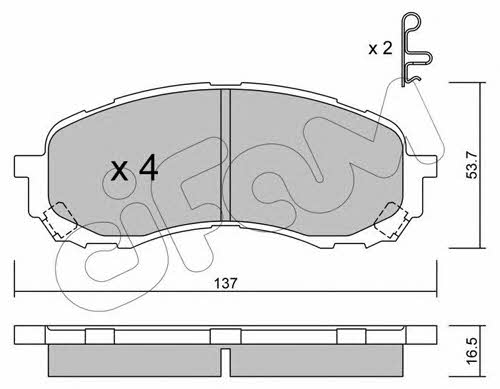 Cifam 822-762-0 Brake Pad Set, disc brake 8227620