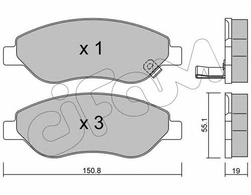 Cifam 822-777-0 Brake Pad Set, disc brake 8227770