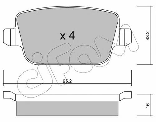 Cifam 822-780-0 Brake Pad Set, disc brake 8227800