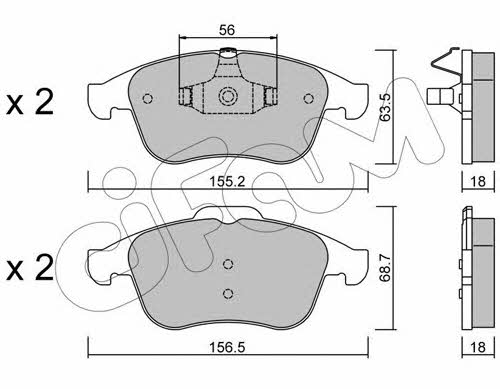 Cifam 822-803-1 Brake Pad Set, disc brake 8228031