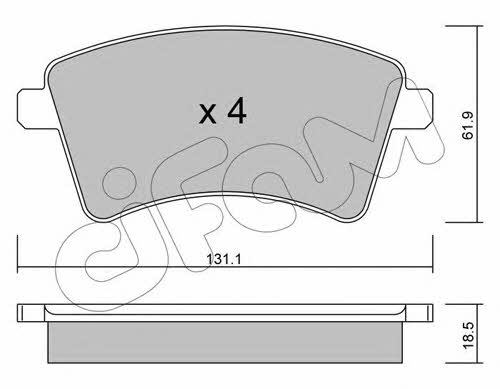 Cifam 822-812-0 Brake Pad Set, disc brake 8228120