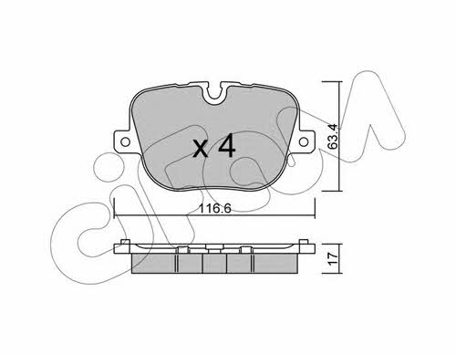 Cifam 822-837-0 Brake Pad Set, disc brake 8228370
