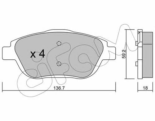 Cifam 822-852-0 Brake Pad Set, disc brake 8228520