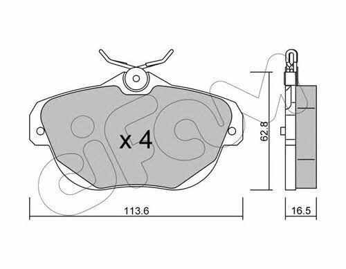 Cifam 822-856-0 Brake Pad Set, disc brake 8228560