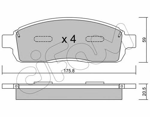 Cifam 822-859-0 Brake Pad Set, disc brake 8228590