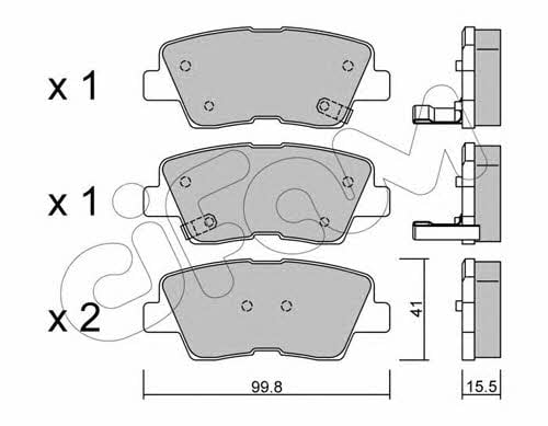 Cifam 822-886-0 Brake Pad Set, disc brake 8228860