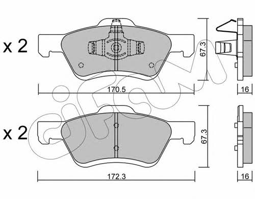 Cifam 822-906-0 Brake Pad Set, disc brake 8229060