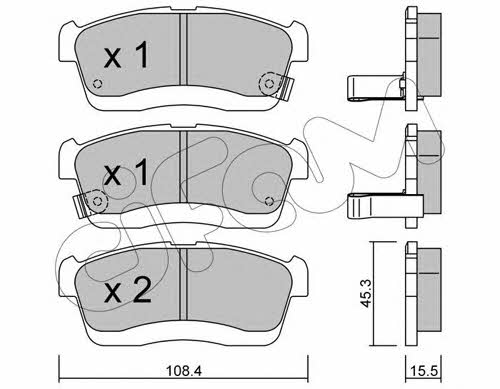 Cifam 822-914-0 Brake Pad Set, disc brake 8229140