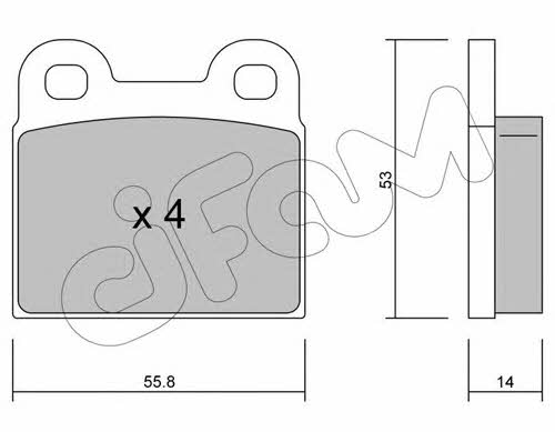 Cifam 822-002-0 Brake Pad Set, disc brake 8220020