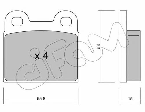 Cifam 822-002-1 Brake Pad Set, disc brake 8220021