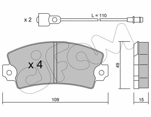 Cifam 822-005-4 Brake Pad Set, disc brake 8220054