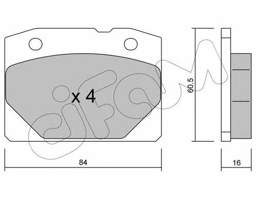 Cifam 822-007-0 Brake Pad Set, disc brake 8220070