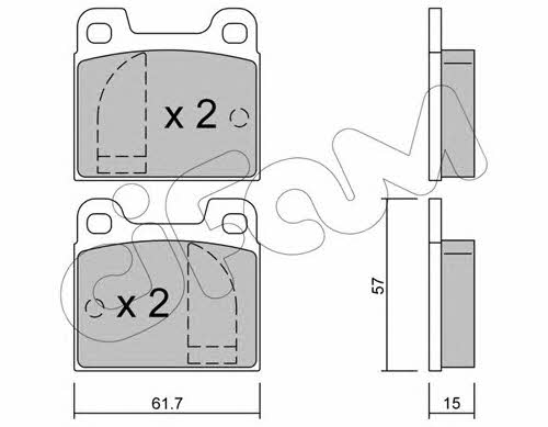 Cifam 822-008-0 Brake Pad Set, disc brake 8220080