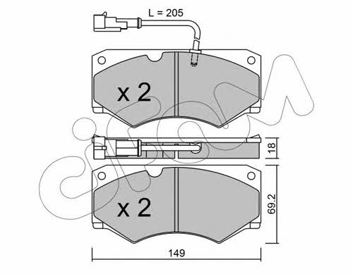 Cifam 822-014-7 Brake Pad Set, disc brake 8220147