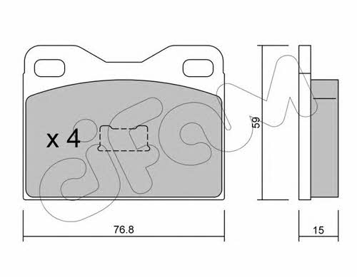 Cifam 822-015-0 Brake Pad Set, disc brake 8220150