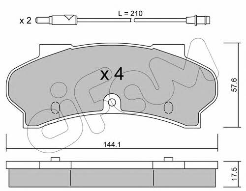 Cifam 822-017-1 Brake Pad Set, disc brake 8220171