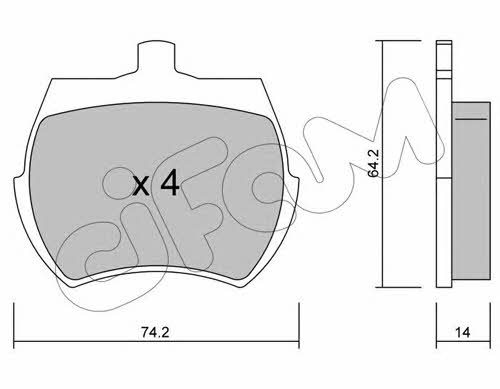 Cifam 822-019-0 Brake Pad Set, disc brake 8220190