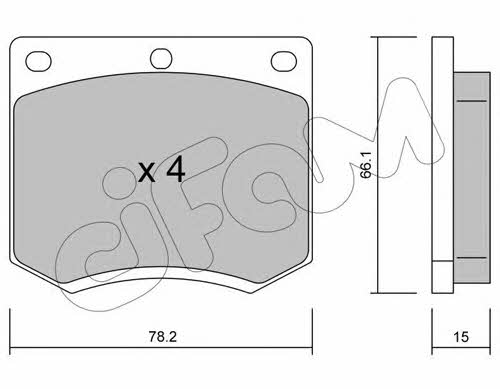 Cifam 822-023-0 Brake Pad Set, disc brake 8220230