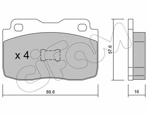 Cifam 822-028-0 Brake Pad Set, disc brake 8220280