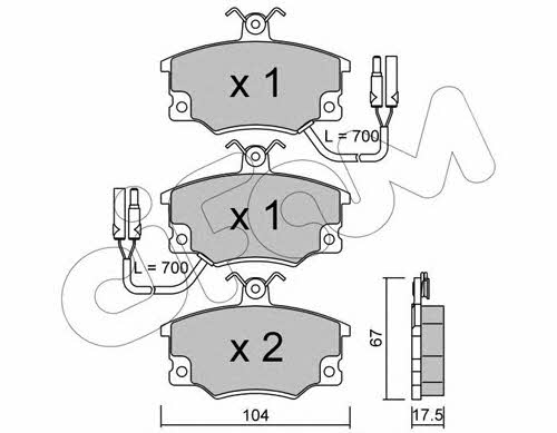 Cifam 822-030-2 Brake Pad Set, disc brake 8220302