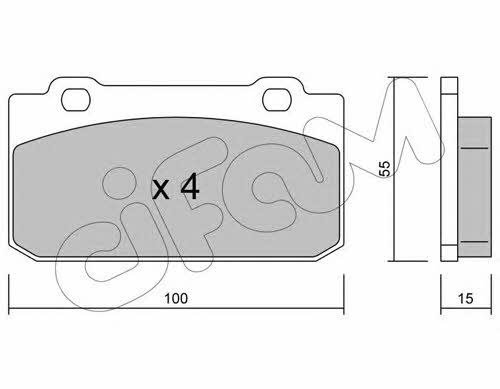 Cifam 822-040-0 Brake Pad Set, disc brake 8220400