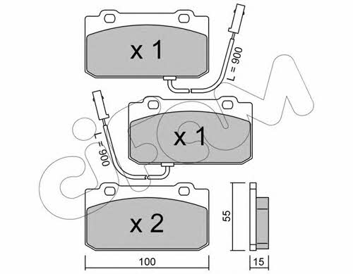 Cifam 822-040-2 Brake Pad Set, disc brake 8220402