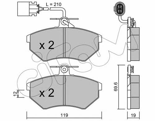 Cifam 822-050-1 Brake Pad Set, disc brake 8220501