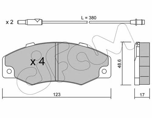 Cifam 822-096-0 Brake Pad Set, disc brake 8220960