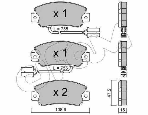 Cifam 822-104-1 Brake Pad Set, disc brake 8221041