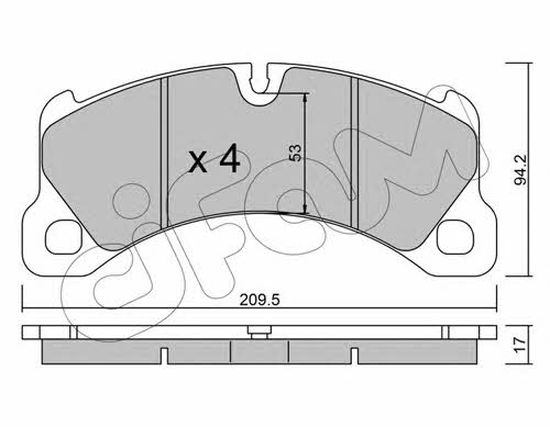 Cifam 822-956-0 Brake Pad Set, disc brake 8229560