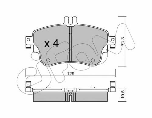 Cifam 822-964-0 Brake Pad Set, disc brake 8229640