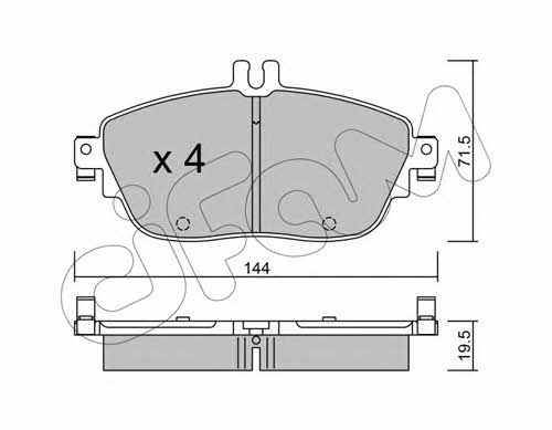 Cifam 822-965-0 Brake Pad Set, disc brake 8229650