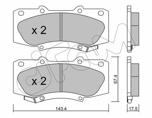 Cifam 822-937-0 Brake Pad Set, disc brake 8229370