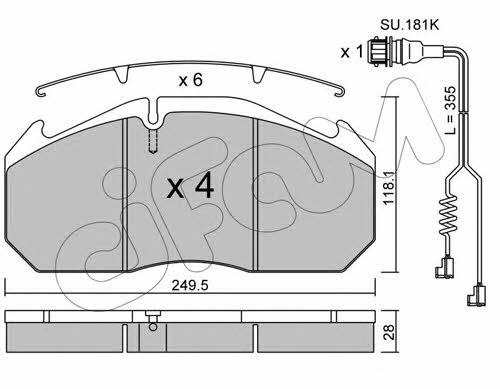 Cifam 822-586-4K Brake Pad Set, disc brake 8225864K