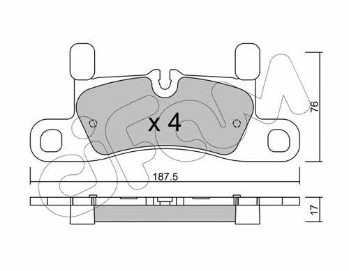 Cifam 822-958-3 Brake Pad Set, disc brake 8229583