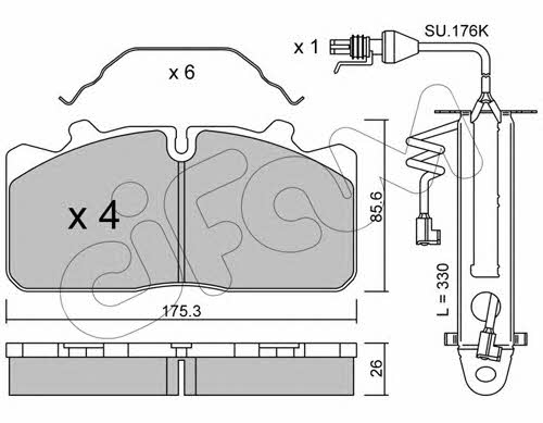 Cifam 822-582-2K Brake Pad Set, disc brake 8225822K